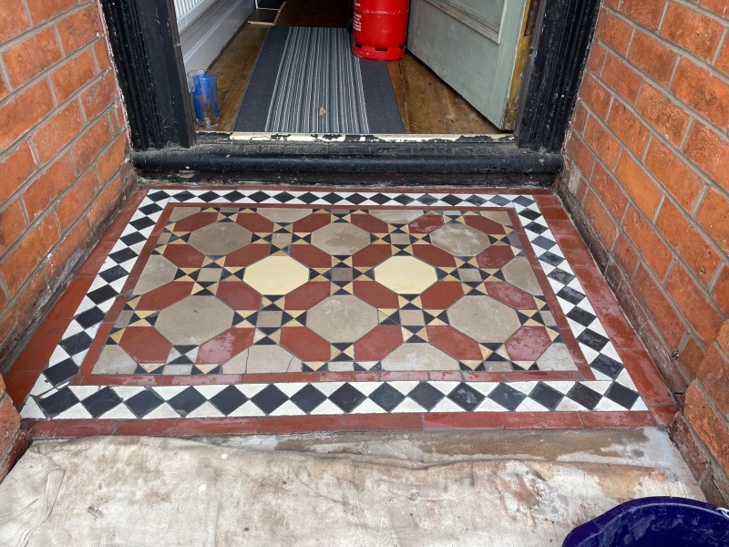 Original Victorian Tiled Porch After Cleaning Clifton Bristol