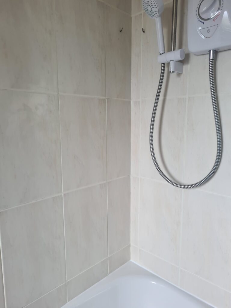 Rental Property Bathroom Tile Grout After Refresh Bedminster