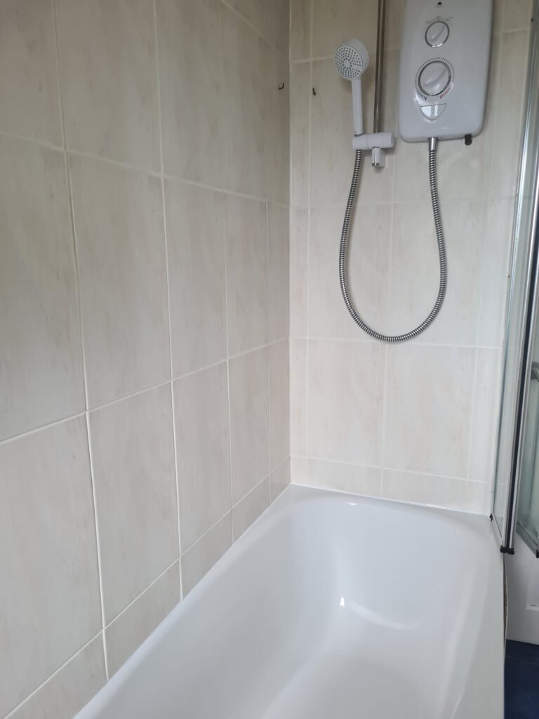 Rental Property Bathroom Tile Grout After Refresh Bedminster